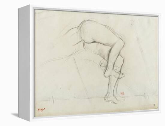 Bassin et jambes d'une figure nue, allongée-Edgar Degas-Framed Premier Image Canvas