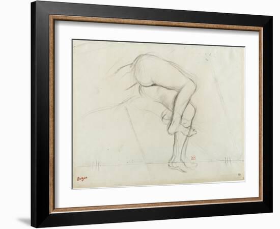 Bassin et jambes d'une figure nue, allongée-Edgar Degas-Framed Giclee Print