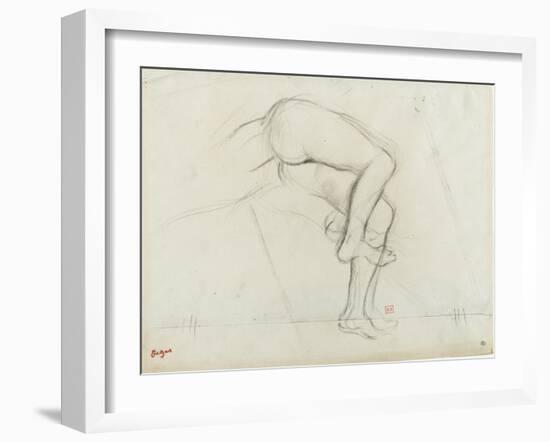 Bassin et jambes d'une figure nue, allongée-Edgar Degas-Framed Giclee Print