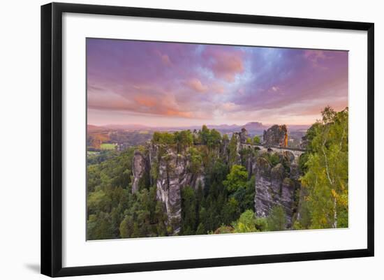 Bastei Bridge, Bastei, Saxon Switzerland National Park, Saxony, Germany-Jon Arnold-Framed Photographic Print