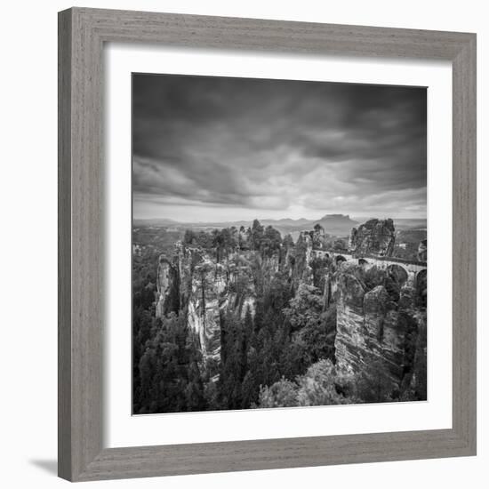 Bastei Bridge, Bastei, Saxon Switzerland National Park, Saxony, Germany-Jon Arnold-Framed Photographic Print