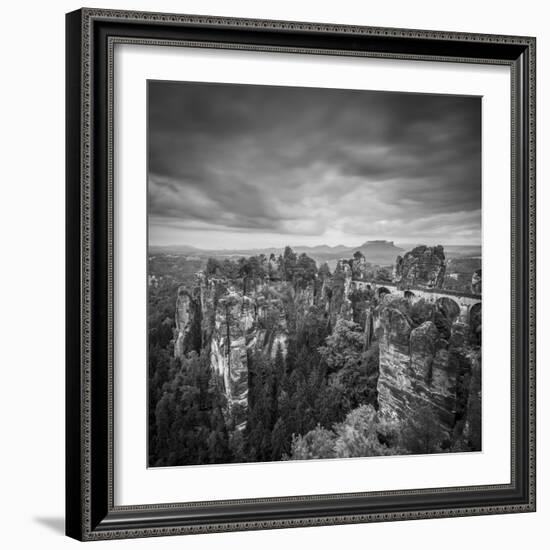 Bastei Bridge, Bastei, Saxon Switzerland National Park, Saxony, Germany-Jon Arnold-Framed Photographic Print