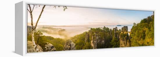 Bastei, Saxon Switzerland National Park, Saxony, Germany-Jon Arnold-Framed Premier Image Canvas