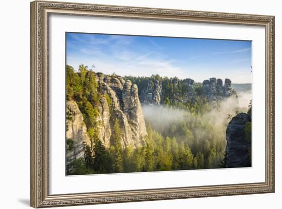 Bastei, Saxon Switzerland National Park, Saxony, Germany-Jon Arnold-Framed Photographic Print