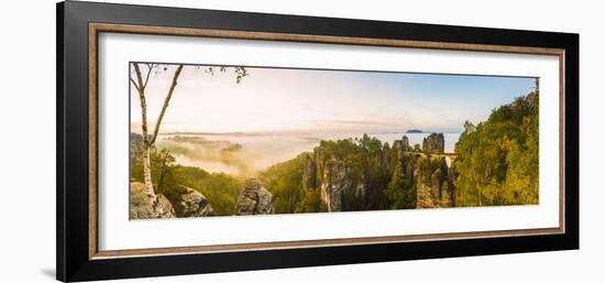 Bastei, Saxon Switzerland National Park, Saxony, Germany-Jon Arnold-Framed Photographic Print