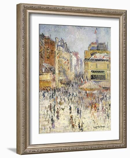 Bastille Day on Rue De Clignancourt, Paris-Gustave Loiseau-Framed Giclee Print