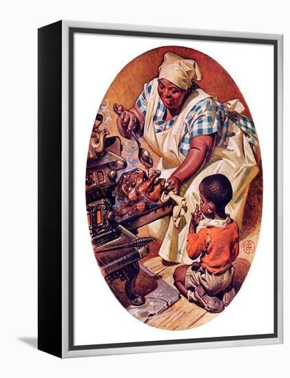 "Basting the Turkey,"November 28, 1936-Joseph Christian Leyendecker-Framed Premier Image Canvas