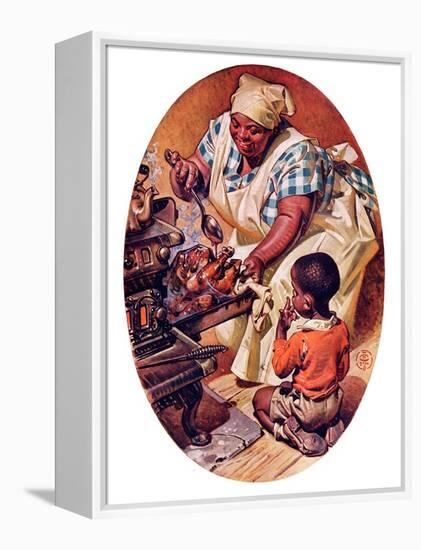 "Basting the Turkey,"November 28, 1936-Joseph Christian Leyendecker-Framed Premier Image Canvas