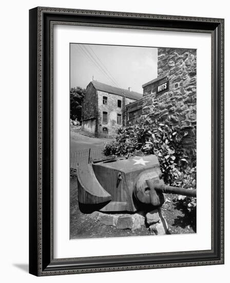 Bastogne, Including "Nuts" on Signs of WWII Landmarks-Dmitri Kessel-Framed Photographic Print