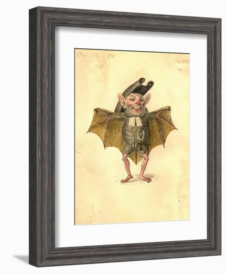 Bat 1873 'Missing Links' Parade Costume Design-Charles Briton-Framed Giclee Print