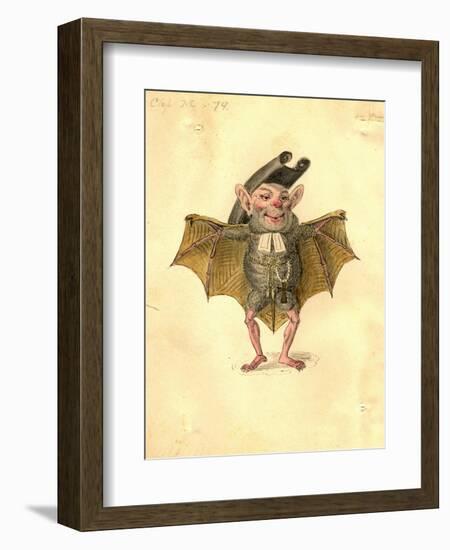 Bat 1873 'Missing Links' Parade Costume Design-Charles Briton-Framed Giclee Print