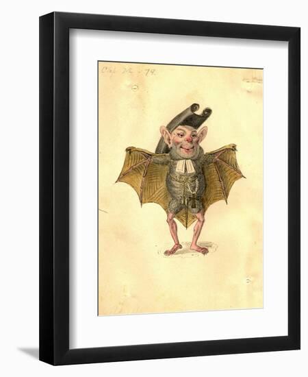 Bat 1873 'Missing Links' Parade Costume Design-Charles Briton-Framed Giclee Print