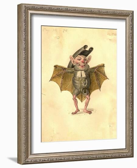 Bat 1873 'Missing Links' Parade Costume Design-Charles Briton-Framed Giclee Print