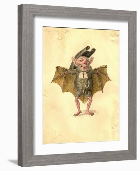 Bat 1873 'Missing Links' Parade Costume Design-Charles Briton-Framed Giclee Print