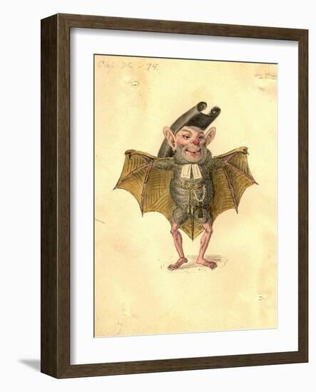 Bat 1873 'Missing Links' Parade Costume Design-Charles Briton-Framed Giclee Print