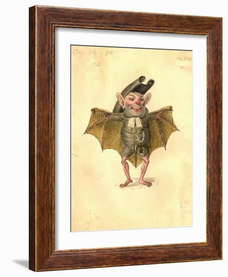 Bat 1873 'Missing Links' Parade Costume Design-Charles Briton-Framed Giclee Print