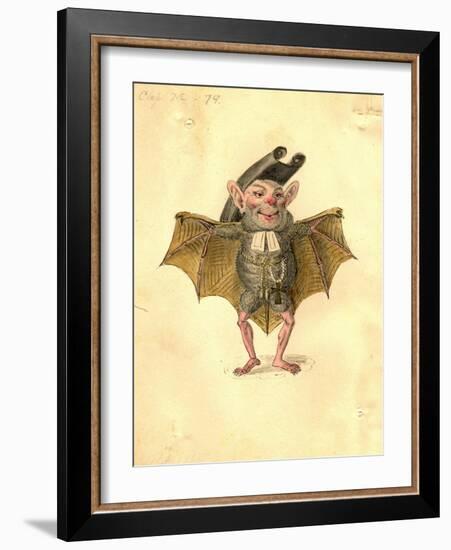 Bat 1873 'Missing Links' Parade Costume Design-Charles Briton-Framed Giclee Print