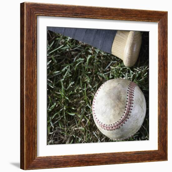 Bat and Ball-Sean Justice-Framed Photographic Print