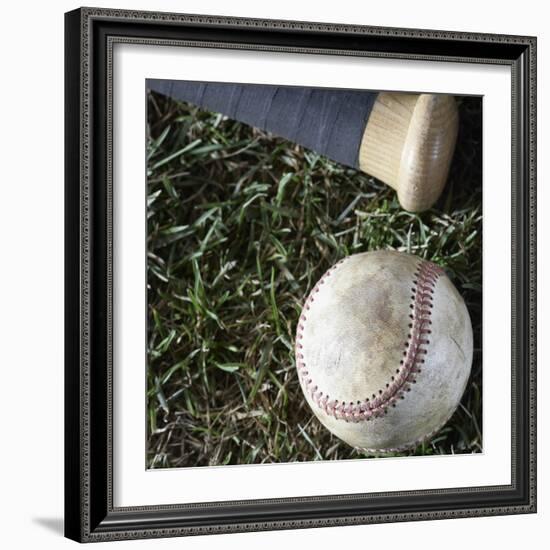 Bat and Ball-Sean Justice-Framed Photographic Print
