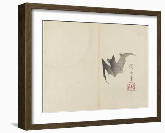 Bat and Moon, C. 1830-Hogyoku-Framed Giclee Print