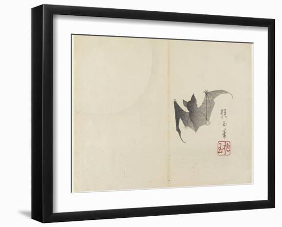 Bat and Moon, C. 1830-Hogyoku-Framed Giclee Print