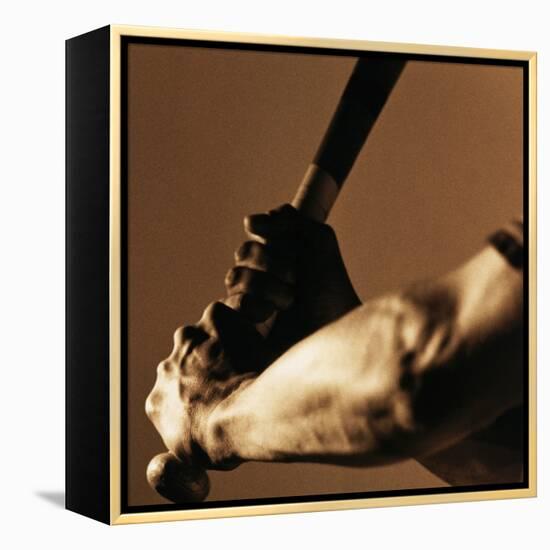 Bat in Batter's Hands-Patrik Giardino-Framed Premier Image Canvas