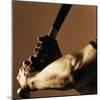 Bat in Batter's Hands-Patrik Giardino-Mounted Photographic Print