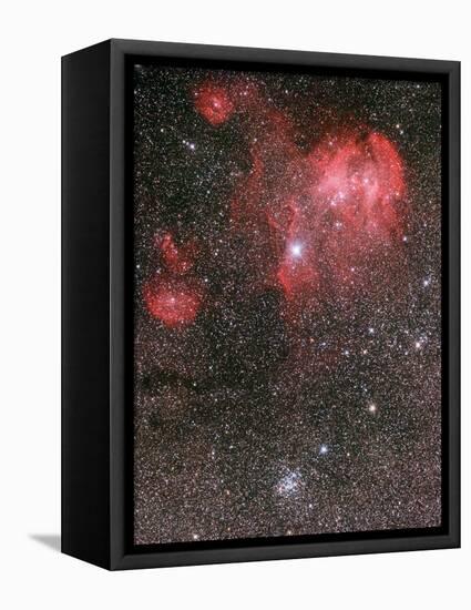 Bat Nebula (Ic 2948) and Open Star Cluster NGC 3766, the Pearl Cluster-null-Framed Premier Image Canvas