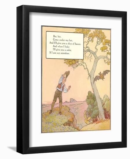 Bat Poem-null-Framed Art Print