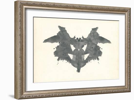 Bat Rorschach Test in Black-null-Framed Art Print