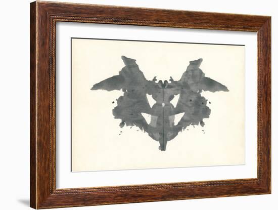 Bat Rorschach Test in Black-null-Framed Art Print