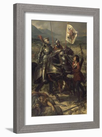 Bataille de Fornoue, près de Parme, remportée par Charles VIII sur l'armée des Confédérés-Eloi Firmin Feron-Framed Giclee Print