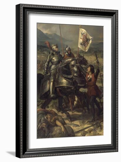 Bataille de Fornoue, près de Parme, remportée par Charles VIII sur l'armée des Confédérés-Eloi Firmin Feron-Framed Giclee Print