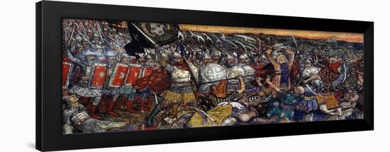 Bataille De Koulikovo - the Battle of Kulikovo on September 8, 1380 Par Vasnetsov, Viktor Mikhaylov-Victor Mikhailovich Vasnetsov-Framed Giclee Print