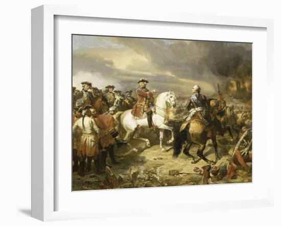 Bataille de Lawfeld, le 27 juillet 1747-Louis Charles Auguste Couder-Framed Giclee Print