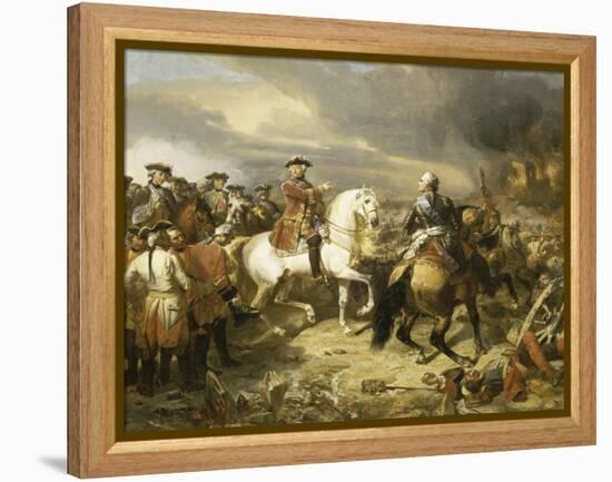 Bataille de Lawfeld, le 27 juillet 1747-Louis Charles Auguste Couder-Framed Premier Image Canvas