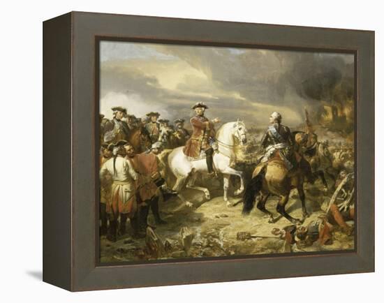 Bataille de Lawfeld, le 27 juillet 1747-Louis Charles Auguste Couder-Framed Premier Image Canvas