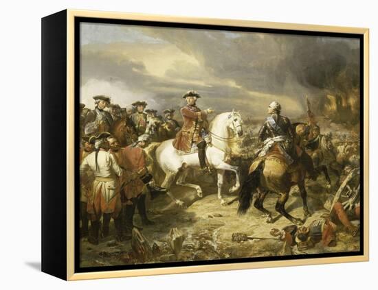 Bataille de Lawfeld, le 27 juillet 1747-Louis Charles Auguste Couder-Framed Premier Image Canvas