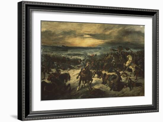 Bataille de Nancy, mort de Charles le Téméraire-Eugene Delacroix-Framed Giclee Print