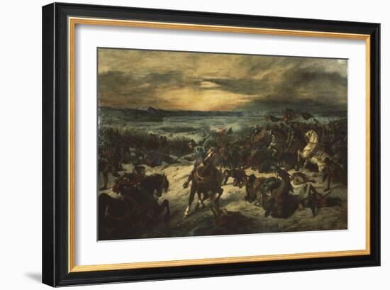 Bataille de Nancy, mort de Charles le Téméraire-Eugene Delacroix-Framed Giclee Print