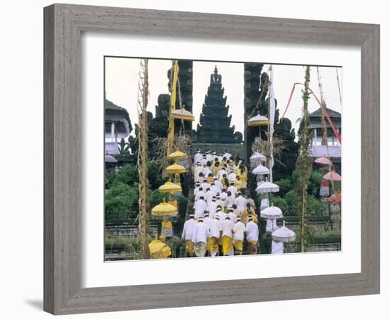 Batara Turum Kabeh Ceremony, Hindu Temple of Besakih, Island of Bali, Indonesia-Bruno Barbier-Framed Photographic Print