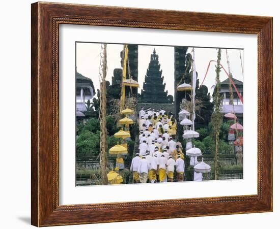 Batara Turum Kabeh Ceremony, Hindu Temple of Besakih, Island of Bali, Indonesia-Bruno Barbier-Framed Photographic Print