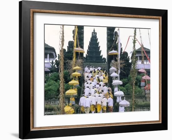 Batara Turum Kabeh Ceremony, Hindu Temple of Besakih, Island of Bali, Indonesia-Bruno Barbier-Framed Photographic Print