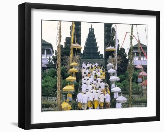 Batara Turum Kabeh Ceremony, Hindu Temple of Besakih, Island of Bali, Indonesia-Bruno Barbier-Framed Photographic Print