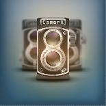 Vintage Twin Lens Reflex Camera-Batareykin-Art Print