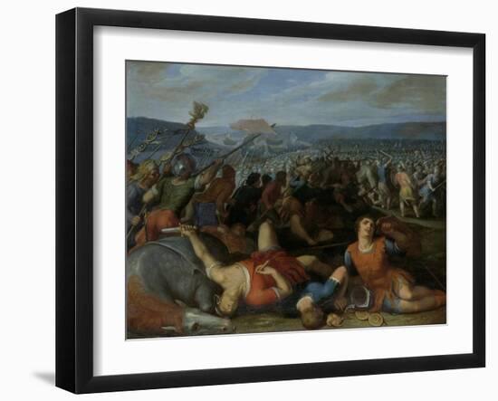 Batavians Defeating the Romans on the Rhine, Otto Van Veen-Otto van Veen-Framed Art Print