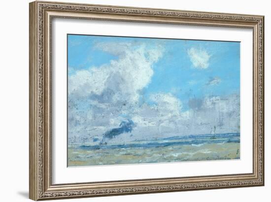 Bateau a L'Estuaire De La Seine-Eug?ne Boudin-Framed Giclee Print