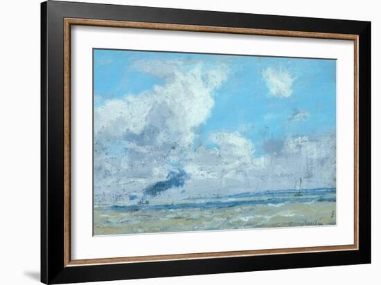 Bateau a L'Estuaire De La Seine-Eug?ne Boudin-Framed Giclee Print