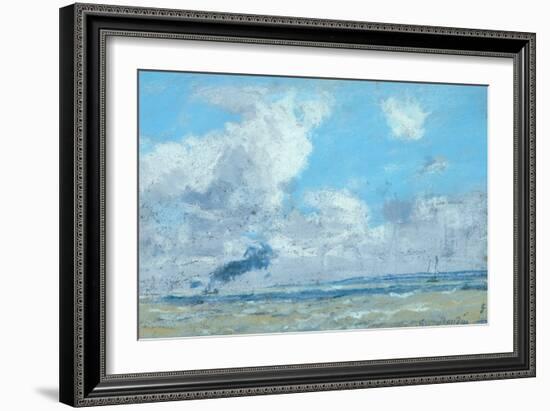 Bateau a L'Estuaire De La Seine-Eug?ne Boudin-Framed Giclee Print