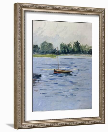 Bateau au Mouillage sur La Seine, c.1890-91-Gustave Caillebotte-Framed Giclee Print